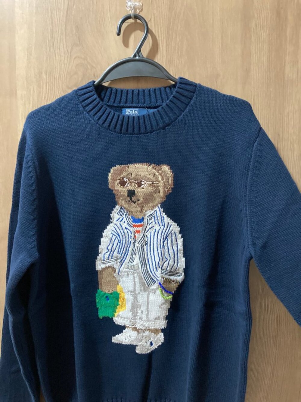Ralph Lauren Vacation Bear Navy Knit Sweater - Picture 8 of 9